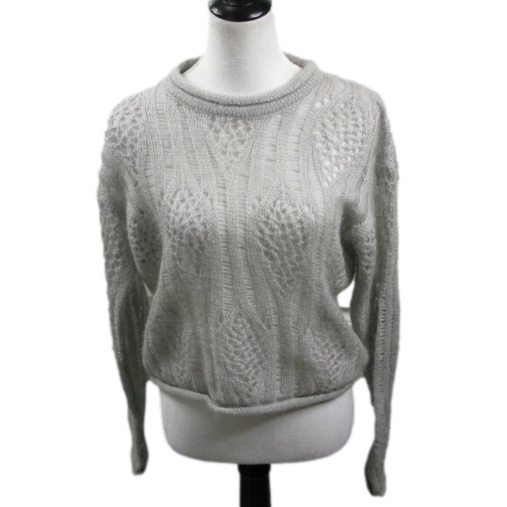 Limited Gray Open Knit Sweater Size Large
